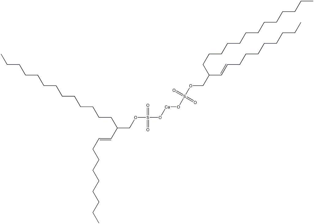 Bis[2-(1-decenyl)pentadecyloxysulfonyloxy]calcium,,结构式