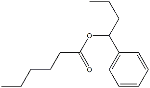 ヘキサン酸1-フェニルブチル 化学構造式