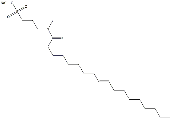 3-(N-エライドイル-N-メチルアミノ)-1-プロパンスルホン酸ナトリウム 化学構造式