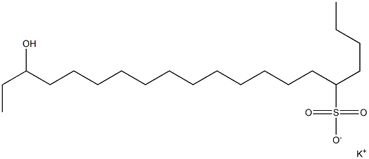 18-Hydroxyicosane-5-sulfonic acid potassium salt Struktur