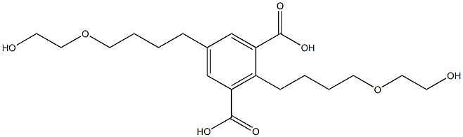 2,5-Bis(7-hydroxy-5-oxaheptan-1-yl)isophthalic acid 结构式