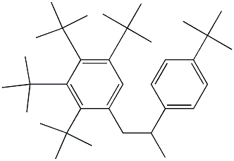 1-(2,3,4,5-テトラ-tert-ブチルフェニル)-2-(4-tert-ブチルフェニル)プロパン 化学構造式