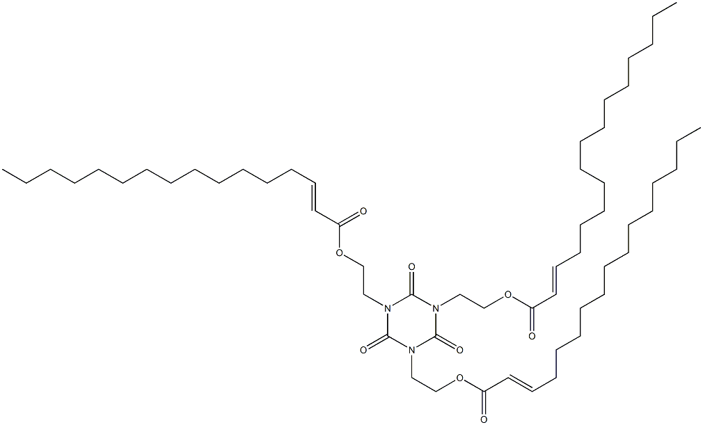 1,3,5-Tris[2-(2-hexadecenoyloxy)ethyl]hexahydro-1,3,5-triazine-2,4,6-trione,,结构式
