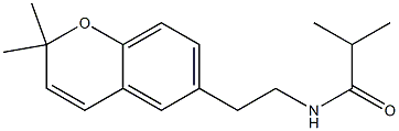 N-[2-(2,2-Dimethyl-2H-1-benzopyran-6-yl)ethyl]-2-methylpropanamide Structure