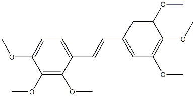 (E)-2,3',3,4,4',5'-Hexamethoxystilbene Struktur