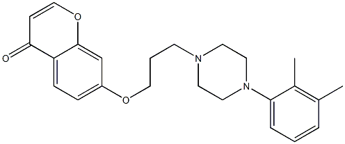 7-[3-[4-(2,3-Dimethylphenyl)-1-piperazinyl]propyloxy]-4H-1-benzopyran-4-one 结构式