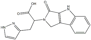 3-(1H-Pyrazol-3-yl)-2-[[1,2,3,4-tetrahydro-3-oxopyrrolo[3,4-b]indol]-2-yl]propionic acid Structure
