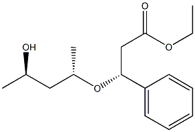 (R)-3-Phenyl-3-[(1S,3R)-1-methyl-3-hydroxybutoxy]propionic acid ethyl ester 结构式