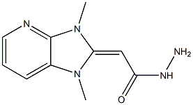 2-[[2,3-ジヒドロ-1,3-ジメチル-1H-イミダゾ[4,5-b]ピリジン]-2-イリデン]アセトヒドラジド 化学構造式