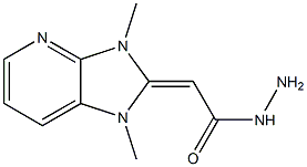 2-[[2,3-Dihydro-1,3-dimethyl-1H-imidazo[4,5-b]pyridin]-2-ylidene]acetohydrazide,,结构式