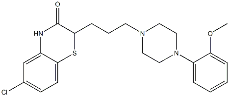 2-[3-[4-(2-Methoxyphenyl)piperazin-1-yl]propyl]-6-chloro-2H-1,4-benzothiazin-3(4H)-one Structure