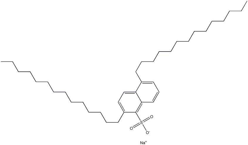 2,5-Ditetradecyl-1-naphthalenesulfonic acid sodium salt 结构式