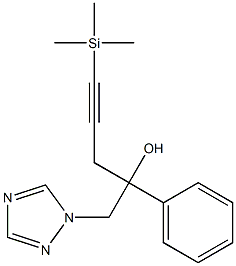 1-(Phenyl)-1-[3-(trimethylsilyl)-2-propynyl]-2-(1H-1,2,4-triazol-1-yl)ethanol Struktur