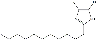 5-ブロモ-4-メチル-2-ウンデシル-1H-イミダゾール 化学構造式