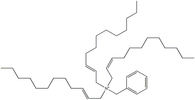 Tri(2-dodecenyl)benzylaminium Structure