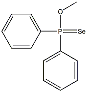 ジフェニルホスフィノセレノ酸O-メチル 化学構造式