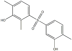 3,3'-ジヒドロキシ-2,4,4'-トリメチル[スルホニルビスベンゼン] 化学構造式