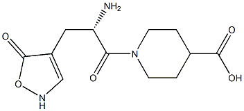 1-[(S)-2-Amino-3-[(2,5-dihydro-5-oxoisoxazol)-4-yl]propanoyl]piperidine-4-carboxylic acid|