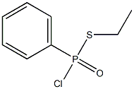 Phenylphosphonochloridothioic acid S-ethyl ester Structure