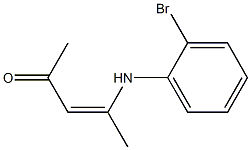 4-(2-ブロモフェニルアミノ)3-ペンテン-2-オン 化学構造式