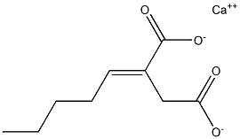 2-Pentylidenesuccinic acid calcium salt 结构式