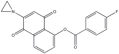2-(1-Aziridinyl)-5-(4-fluorobenzoyloxy)-1,4-naphthoquinone 结构式