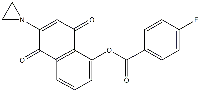 2-(1-Aziridinyl)-5-(4-fluorobenzoyloxy)-1,4-naphthoquinone,,结构式