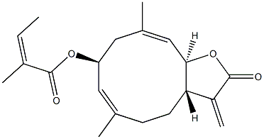 (3aS,6E,8S,10E,11aR)-3a,4,5,8,9,11a-Hexahydro-8-[(Z)-2-methyl-2-butenoyloxy]-6,10-dimethyl-3-methylenecyclodeca[b]furan-2(3H)-one