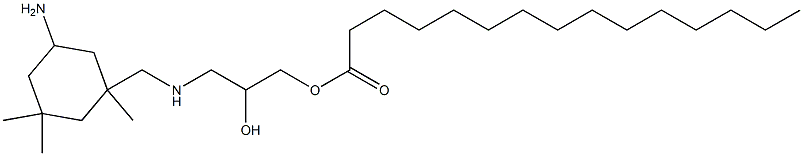 3-[[N-(3-Pentadecanoyloxy-2-hydroxypropyl)amino]methyl]-3,5,5-trimethylcyclohexylamine,,结构式