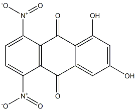 1,3-ジヒドロキシ-5,8-ジニトロアントラキノン 化学構造式