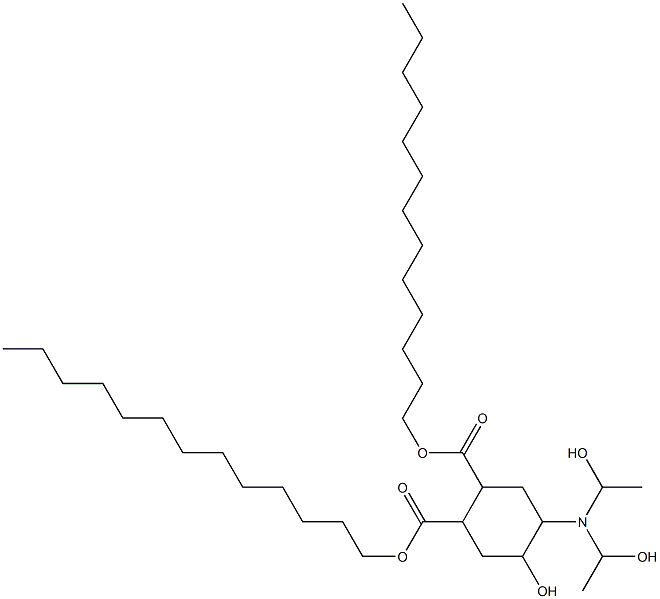 5-Hydroxy-4-[bis(1-hydroxyethyl)amino]-1,2-cyclohexanedicarboxylic acid ditridecyl ester