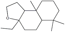 3a-Ethyldodecahydro-6,6,9a-trimethylnaphtho[2,1-b]furan Structure