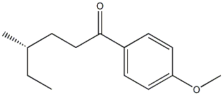 [S,(+)]-1-(4-Methoxyphenyl)-4-methyl-1-hexanone 结构式