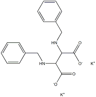 2,3-Bis(benzylamino)butanedioic acid dipotassium salt Struktur