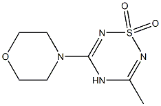 5-Morpholino-3-methyl-4H-1,2,4,6-thiatriazine 1,1-dioxide,,结构式