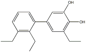 3-Ethyl-5-(2,3-diethylphenyl)benzene-1,2-diol Structure