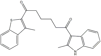 1-(3-METHYL-BENZO[B]THIOPHEN-2-YL)-6-(2-METHYL-1H-INDOL-3-YL)-HEXANE-1,6-DIONE Structure