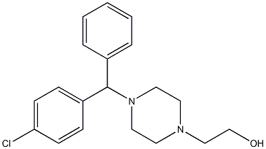 4-[(4-Chlorophenyl)phenylmethyl]-1-piperazineethanol 化学構造式