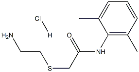 2-[(2-aminoethyl)thio]-N-(2,6-dimethylphenyl)acetamide hydrochloride 化学構造式