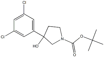 1-BOC-3-(3,5-DICHLOROPHENYL)-3-HYDROXYPYRROLIDINE,1092573-67-5,结构式