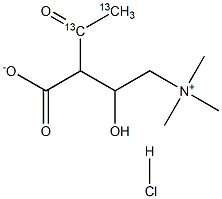 Acetyl-13C2-L-carnitine HCl 99 atom % 13C 化学構造式
