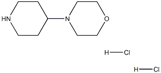 4-(4-Piperidinyl)morpholine dihydrochloride 化学構造式