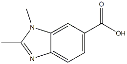 1,2-Dimethyl-1H-benzimidazole-6-carboxylic acid,,结构式