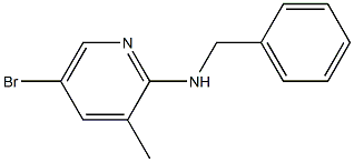 N-Benzyl-5-bromo-3-methyl-2-pyridinamine 化学構造式