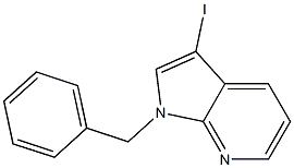 1-Benzyl-3-iodo-1H-pyrrolo[2,3-b]pyridine,,结构式