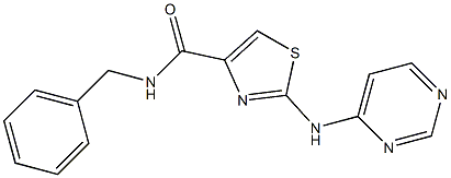 Benzyl-2-(pyrimidin-4-ylamino)thiazole-4-carboxamide Struktur