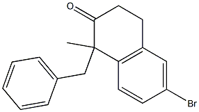 1-benzyl-6-bromo-1-methyl-3,4-dihydronaphthalen-2(1H)-one Structure