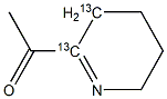 2-Acetyl-3,4,5,6-tetrahydropyridine-13C2 化学構造式