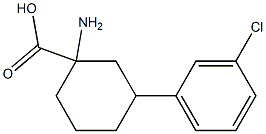 1-amino-3-(3-chlorophenyl)cyclohexanecarboxylic acid,,结构式