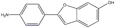 2-(4-aminophenyl)benzofuran-6-ol 化学構造式